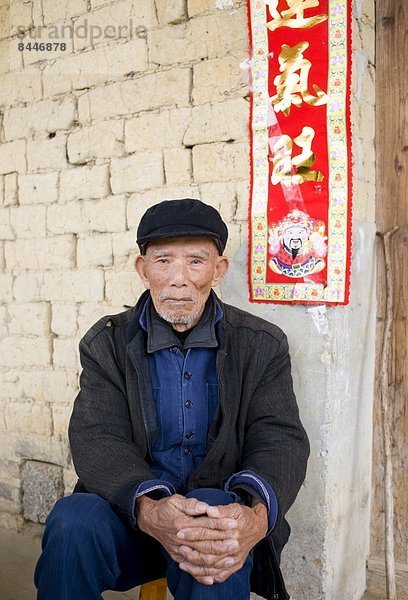 Mann  Senior  Senioren  Stadt  China  alt