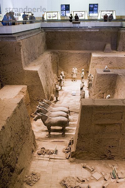 Tourist  Museum  Ansicht  Entdeckung  Kampf  Behälter  China  3  Zeche  Terrakotta