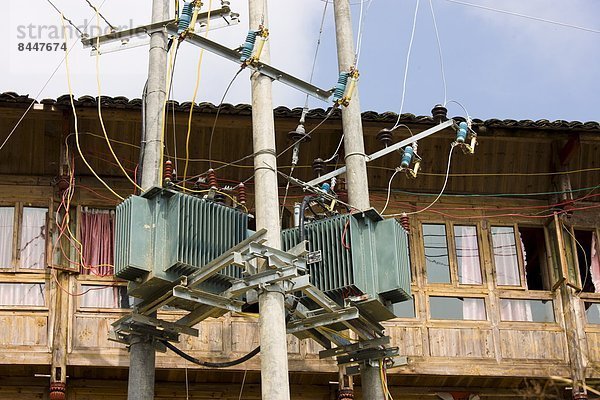 Berg  Stange  Telefon  Dorf  installieren  China  Longsheng  Stärke  Telegraf