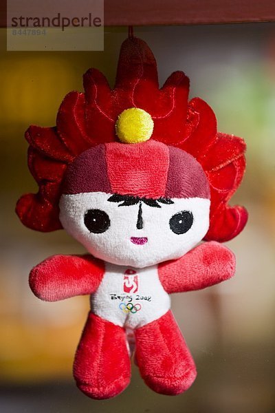 Spiel  Flamme  Souvenir  Laden  Peking  Hauptstadt  Olympische Spiele  Olympiade  Verantwortung  China  Zeichen  Maskottchen