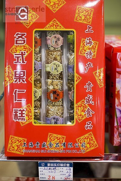 chinesisch Souvenir Laden verkaufen Süßigkeit Nuss Sesam Samen China Shanghai