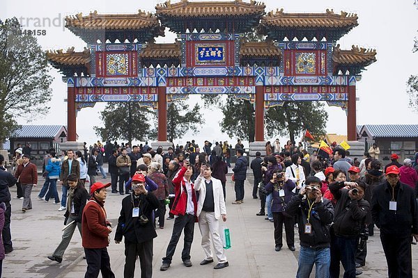 Wolke  Sommer  Palast  Schloß  Schlösser  Torbogen  Gast  Peking  Hauptstadt  China