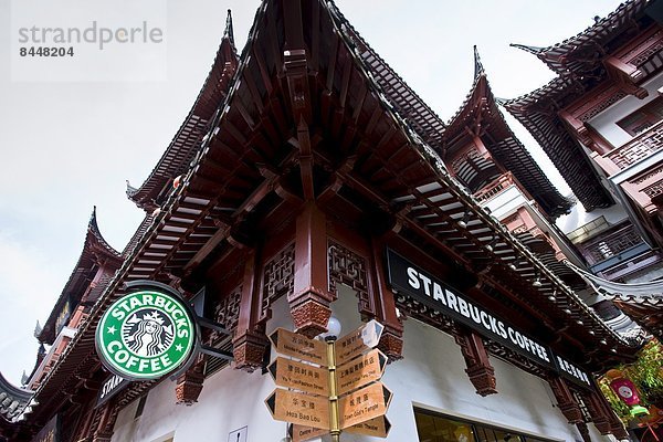 Straße  Zeichen  chinesisch  Garten  Basar  China  nebeneinander  neben  Seite an Seite  Markt  Shanghai