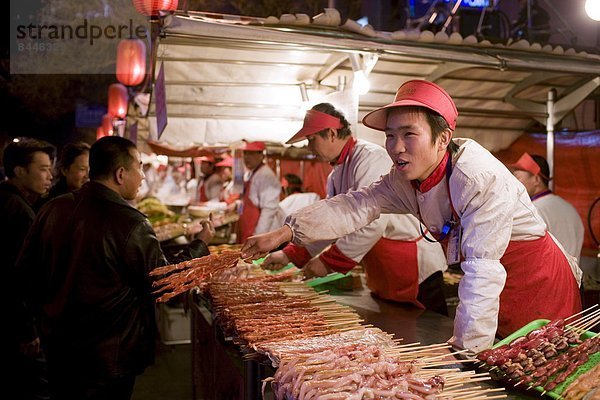 Blumenmarkt  Nacht  verkaufen  Peking  Hauptstadt  China  Markt  Fleisch