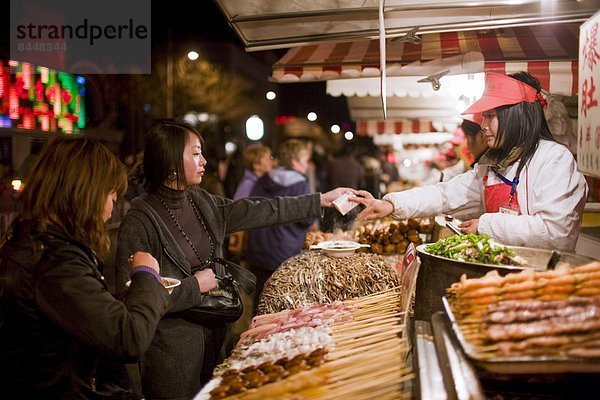 Blumenmarkt  Nacht  verkaufen  Peking  Hauptstadt  China  Markt  Fleisch