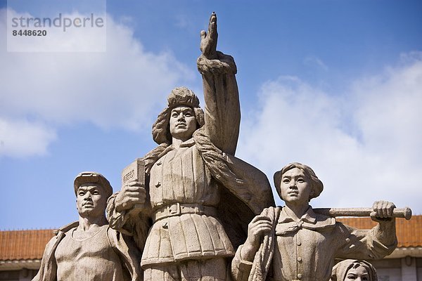 Außenaufnahme  arbeiten  Statue  Peking  Hauptstadt  China  Mausoleum