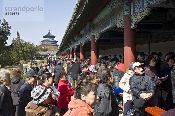 Korridor  Korridore  Flur  Flure  geselliges Beisammensein  Peking  Hauptstadt  Himmel  China  Geist