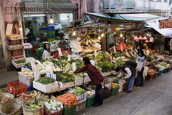 Lebensmittel  Frucht  Straße  Gemüse  chinesisch  verkaufen  China  Markt  alt