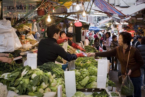 Lebensmittel  Frucht  Straße  Gemüse  chinesisch  verkaufen  China  Markt  alt