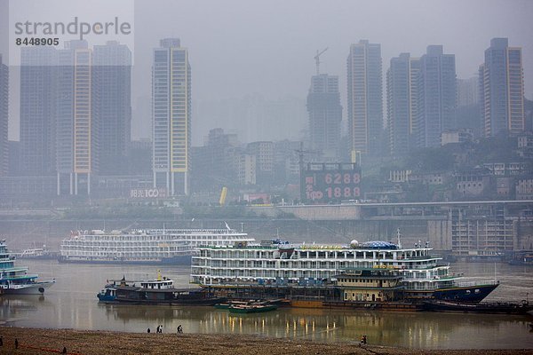 Fröhlichkeit  Fluss  Passagier  Kreuzfahrtschiff  China  Chongqing  Linie