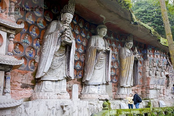 Felsbrocken  schnitzen  China  Buddha  Weisheit