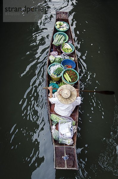 Südostasien  Asien  Schwimmende Märkte von Damnoen Saduak  Thailand