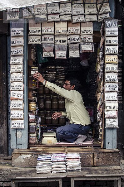 Kathmandu  Hauptstadt  arrangieren  Verkäufer  Asien  Nepal  Gewürz