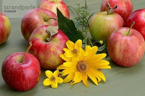 Äpfel und Blumen