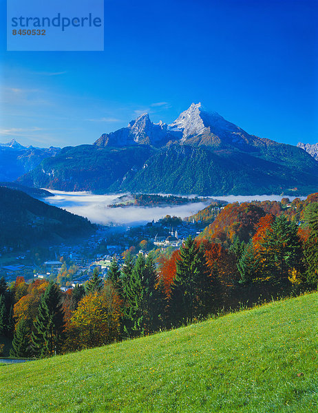 Watzmann im Herbst  Berchtesgaden  Bayern  Deutschland