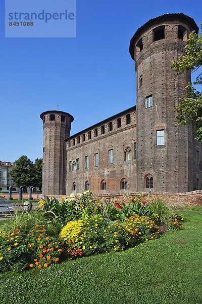 Europa  Rückansicht  Palast  Schloß  Schlösser  Jahrhundert  Italien  Piemont  Turin