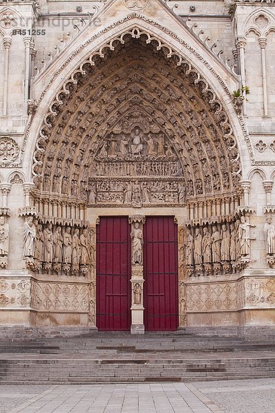 Frankreich  Europa  Kathedrale  frontal  UNESCO-Welterbe  Amiens  Somme  Westen