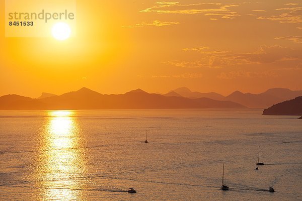 Europa  Boot  Hintergrund  Insel  angeln  Campingzelt  Rückkehr  Kroatien  Dubrovnik  Abenddämmerung  Geschwindigkeit