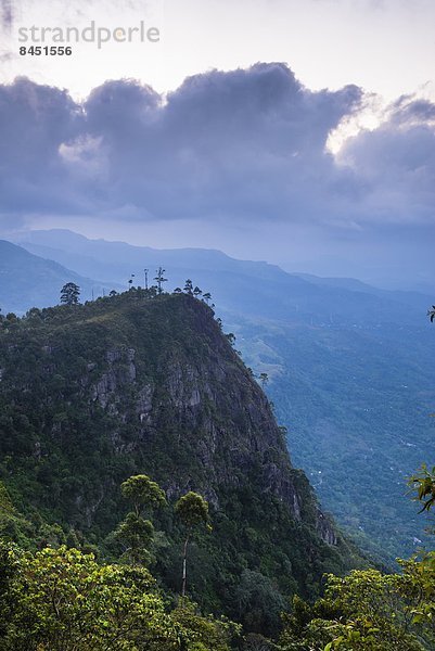 Berg  Landschaft  über  Hügel  Sonnenaufgang  Ansicht  Asien  Sri Lanka