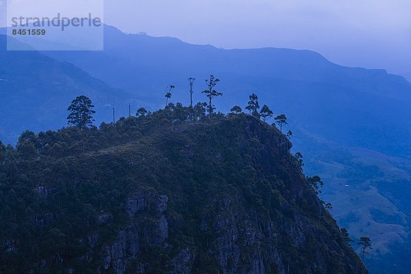 Berg  Landschaft  über  Hügel  Sonnenaufgang  Ansicht  Asien  Sri Lanka
