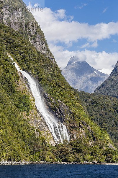 Wasserfall  Pazifischer Ozean  Pazifik  Stiller Ozean  Großer Ozean  neuseeländische Südinsel  Geräusch  UNESCO-Welterbe  Fiordland National Park  Milford  Neuseeland