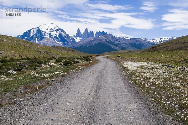 führen  Fernverkehrsstraße  gerade  Chile  Patagonien  Südamerika