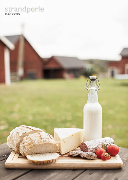 Gesundes Frühstück auf dem Bauernhof