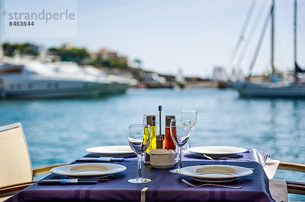 Restaurant am Yachthafen  Mallorca  Spanien