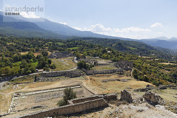Römischer Teil mit Stadion und Theater  antike Stadt Tlos im Xanthos-Tal  Provinz Mu?la  Lykien  Ägäis  Türkei
