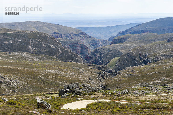 Ausblick vom Swartberge Gebirge  UNESCO-Weltnaturerbe  Westkap  Südafrika