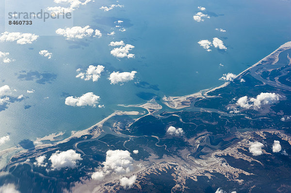 Luftbild  Flussläufe  Indischer Ozean  Westküste von Madagaskar