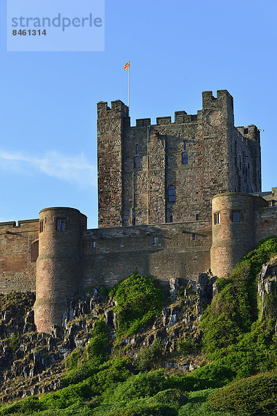 Bamburgh Castle  Bamburgh  Northumberland  England  Großbritannien