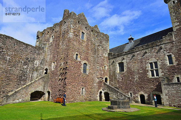 Doune Castle  bekannt durch den Monty Python Film Die Ritter der Kokosnuss  Callandar  Perthshire  Central  Schottland  Großbritannien