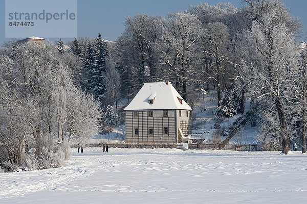 Goethes Gartenhaus im Winter  Park an der Ilm  UNESCO Weltkulturerbe  Weimar  Thüringen  Deutschland