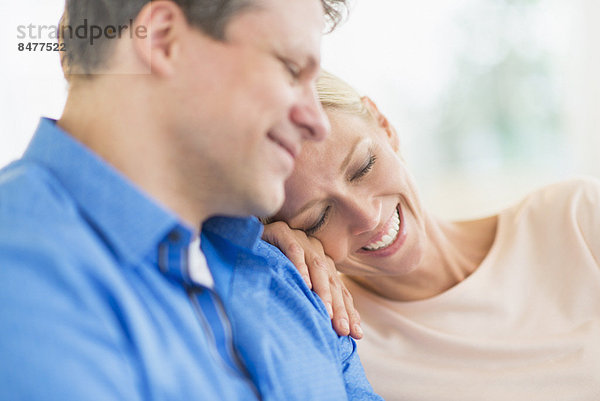 Couple relaxing  focus on woman