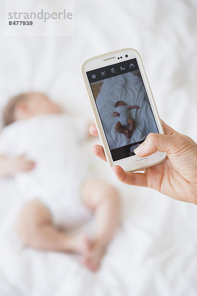 Bett  schlafen  fotografieren  Mädchen  Mutter - Mensch  Baby