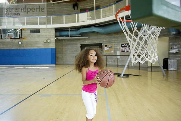 Spiel  mischen  Basketball  Mädchen  Gericht  Mixed