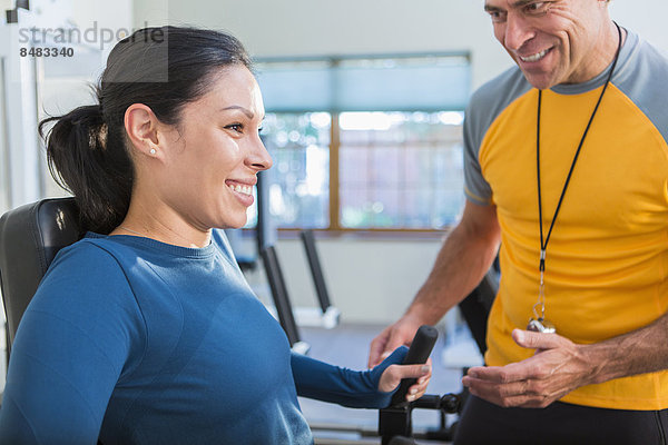 Fitness-Studio  Frau  arbeiten  Persönlicher Freiraum