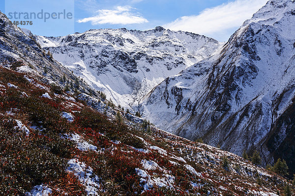 Ausblick vom Berg Garnitzle auf die Venedigergruppe  Hohe Tauern  Matrei in Osttirol  Tirol  ÷sterreich