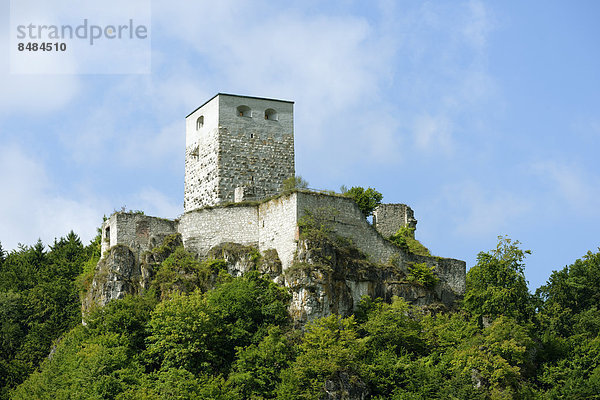 Ruine Burg Wellheim  Schuttertal  Oberbayern  Bayern  Deutschland
