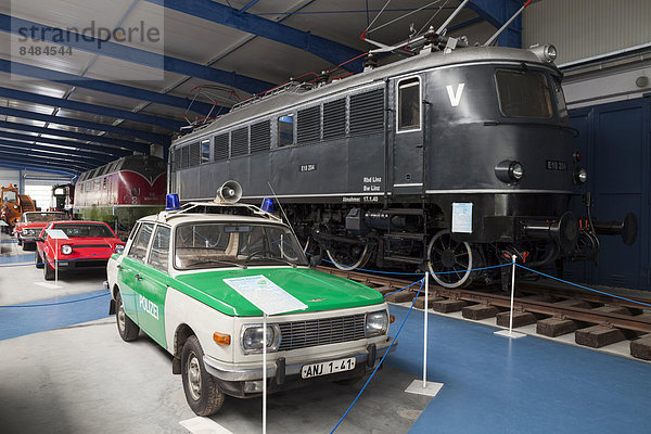 Polizeiwagen  Eisenbahn und Technik Museum  R¸gen  Mecklenburg-Vorpommern  Deutschland