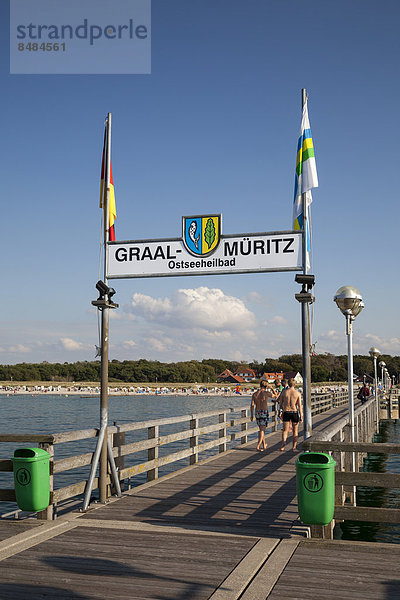 Seebr¸cke  Graal-M¸ritz  Mecklenburg-Vorpommern  Deutschland