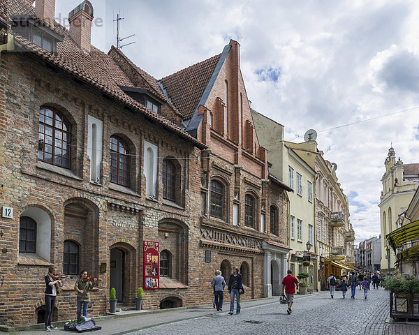 Stra_enszene  Senamiestis oder Altstadt  Vilnius  Bezirk Vilnius  Litauen