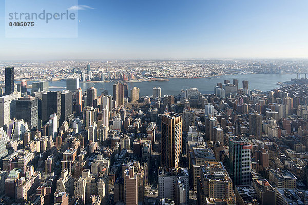 Ausblick vom Empire State Building  Manhattan  New York City  New York  USA
