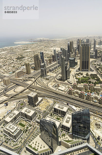 Ausblick vom Burj Khalifa  Dubai  Vereinigte Arabische Emirate