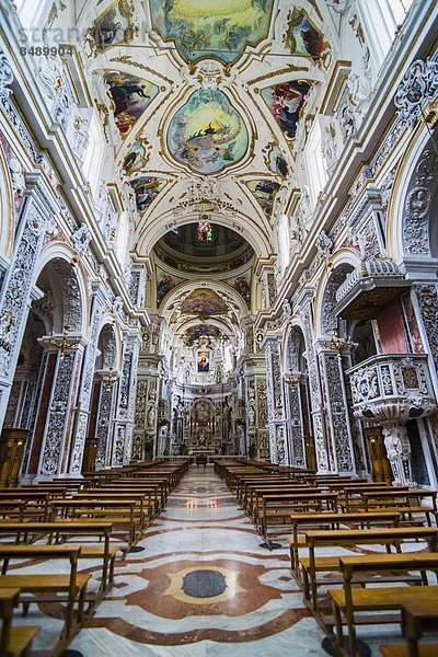 Europa  Innenaufnahme  Kirche  Heiligtum  Jungfrau Maria  Madonna  Italien  Palermo  Sizilien