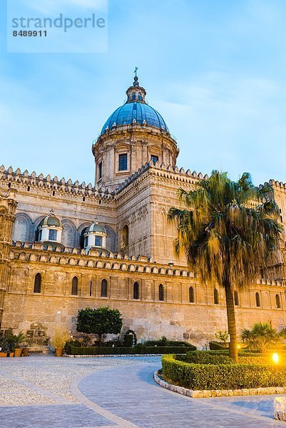 Europa  Nacht  Kathedrale  Italien  Palermo  Sizilien