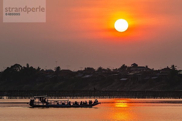 Sonnenuntergang  Fluss  Südostasien  Vietnam  Asien  Kambodscha  Cham
