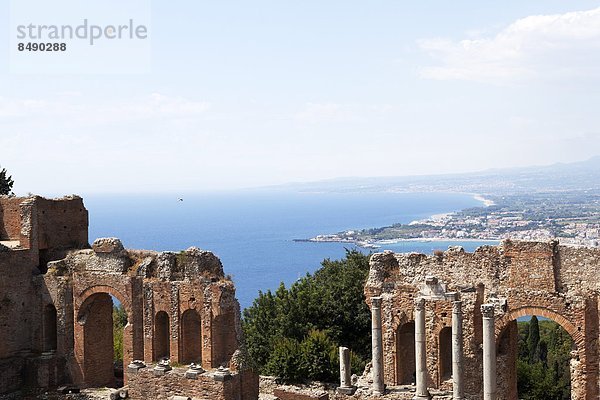Europa über Küste Ansicht Griechenland griechisch Italien Naxos römisch Sizilien Taormina