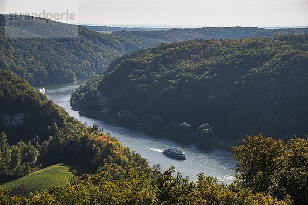 nahe  Europa  über  Fluss  Ansicht  Donau  Bayern  Deutschland  Kloster